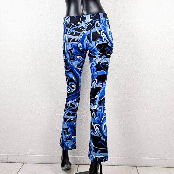 EMILIO PUCCI Fireze Flare leg Trousers Blue print size 36 - Picture 4 of 13